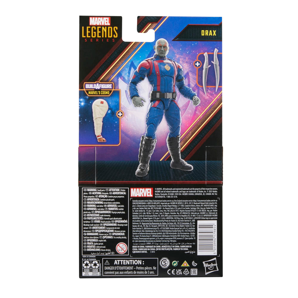 Fully articulated Drax action figure ready for various poses