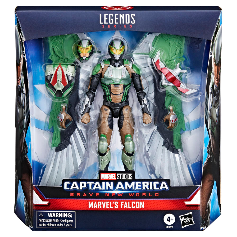 Marvel Falcon wing backpack enables dynamic posing.