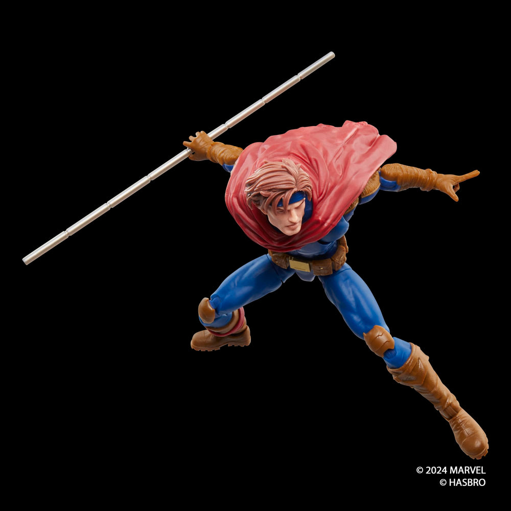 Gambit figure features a fully articulated head for expressive poses