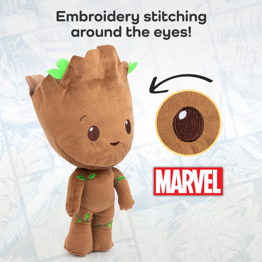 Groot plush pillow for car rides, naps, and bedtime snuggling.