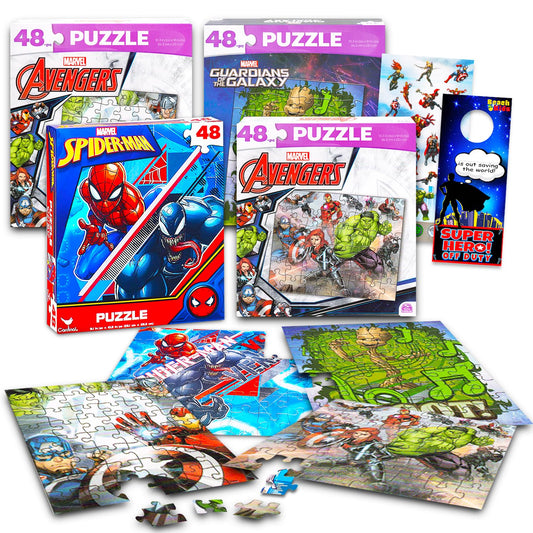 Marvel Heroes Premier Puzzles Set: Iron Man puzzle enhances imaginative play and focus