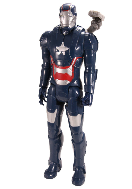 Marvel Iron Patriot 12-inch figure with iconic armor detail for display and collection.