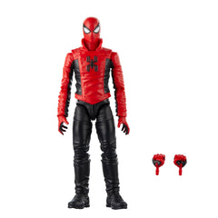 MARVEL Last Stand Spider-Man figure front view showcases dynamic poseability for display shelves.