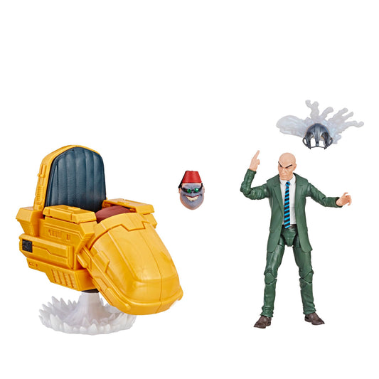 Marvel Legends Professor X with hover chair; detailed 6-inch display for collectors.