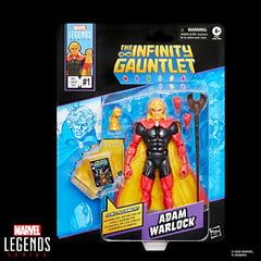 Marvel Legends Adam Warlock figure in a dynamic pose shows articulation