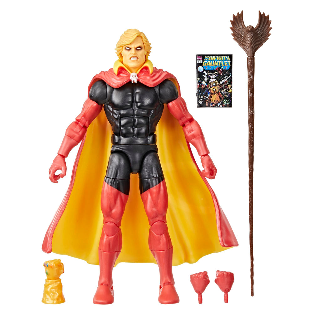 Marvel Legends Adam Warlock figure front view for a museum-quality display