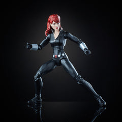 Marvel Legends Black Widow on motorcycle vehicle for action-packed play and display