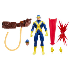 Marvel Legends Cyclops front view shows premium sculpt and poseable joints for display
