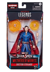 Marvel Legends Doctor Strange box art showcases collectible presentation.