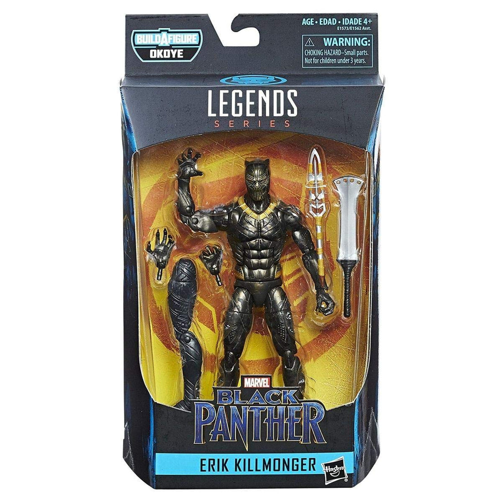 Box art and packaging showcasing the 6-inch Erik Killmonger figure.