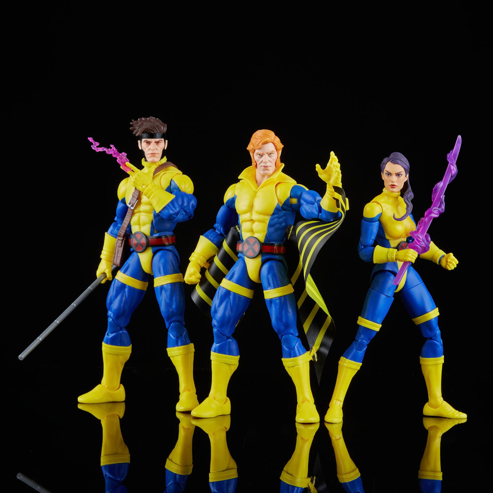 Marvel Legends Gambit figure with kinetic cards and bo staff action-ready