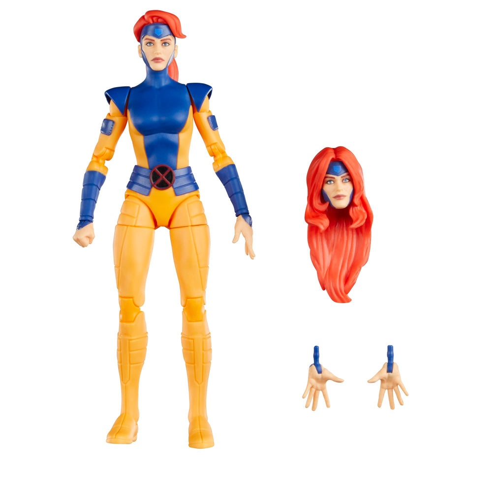 Marvel Legends Jean Grey X-Men ’97 figure front view shows animation-inspired design for display