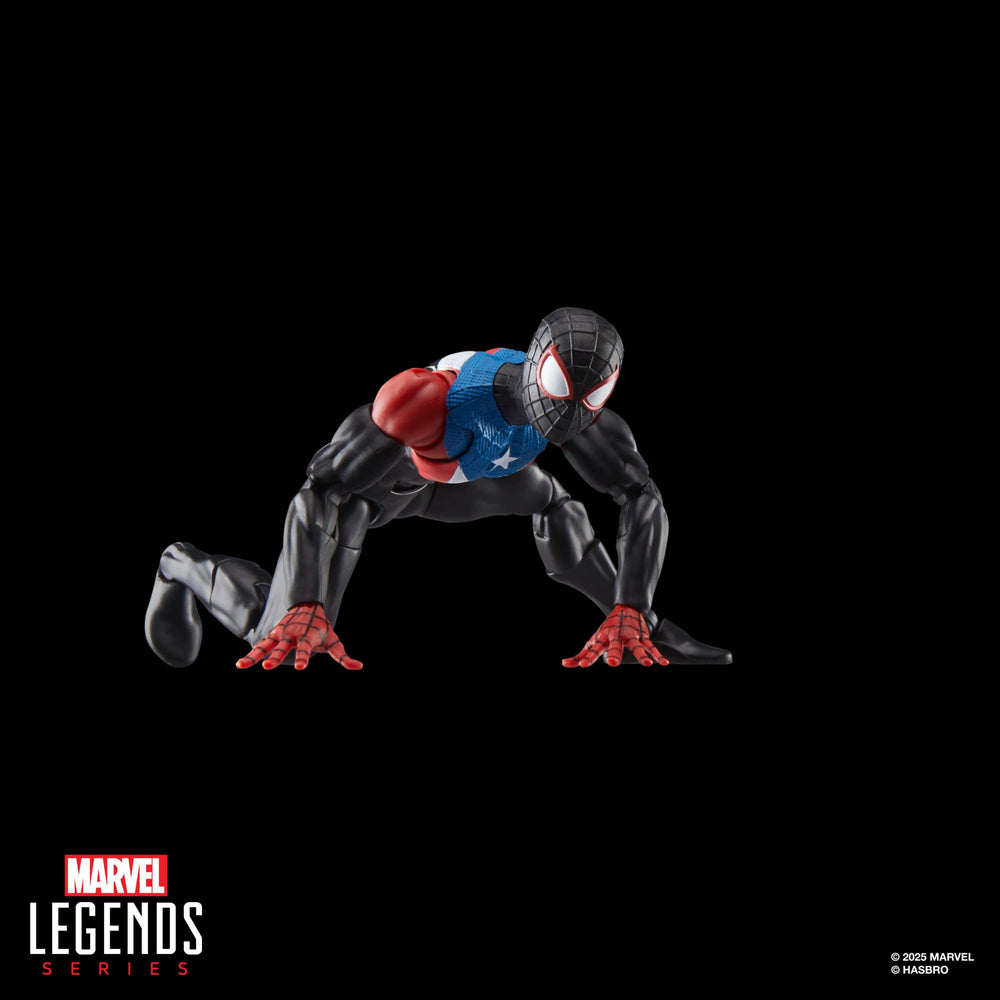 Marvel Legends Miles Morales Boricua Suit shelf-display ready in a collection