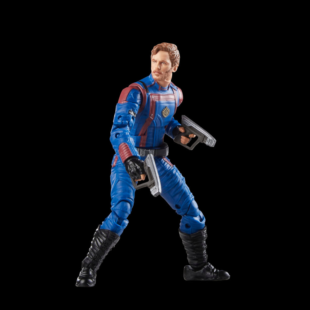 Marvel Legends Star-Lord display stand helps arrange dynamic scenes.