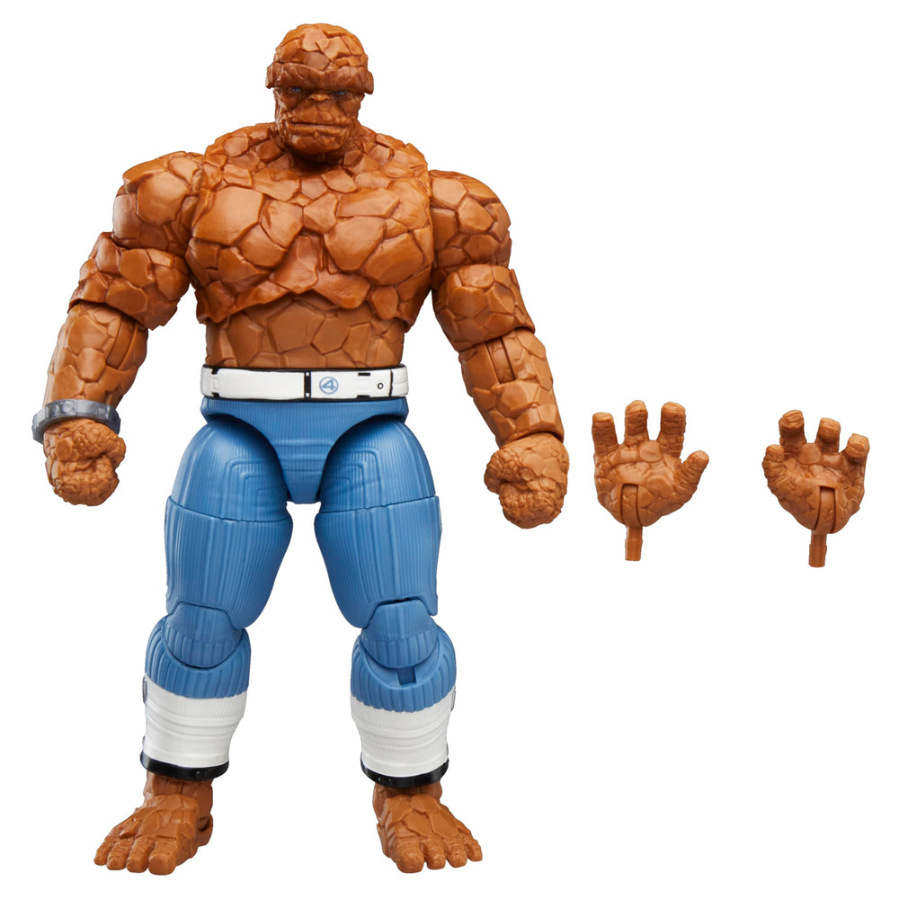 Marvel Legends The Thing figure front view showcases movie-inspired design for display.