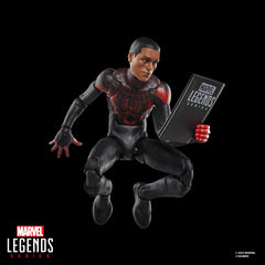 Marvel Legends Ultimate Miles Morales includes a plastic comic book accessory for display storytelling.