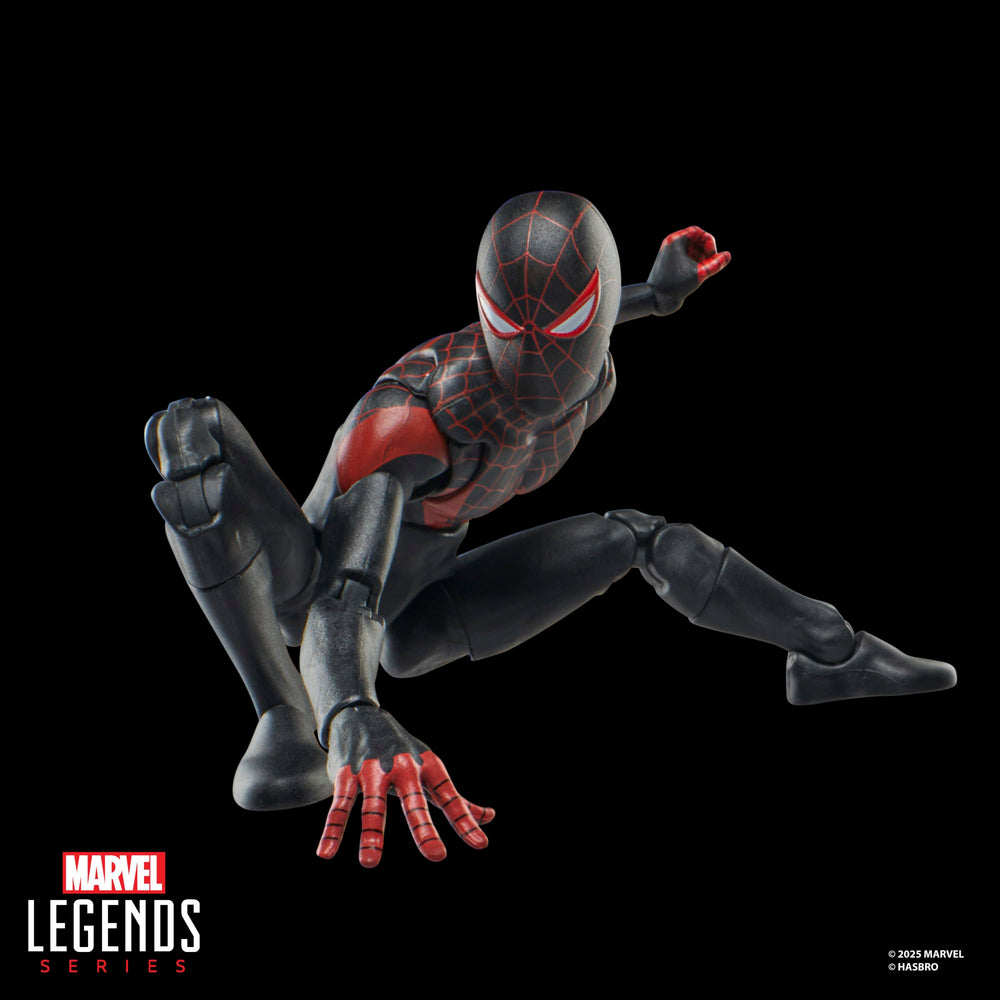 Marvel Legends Ultimate Miles Morales official comic book accessory enhances shelf storytelling.