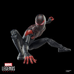 Marvel Legends Ultimate Miles Morales official comic book accessory enhances shelf storytelling.