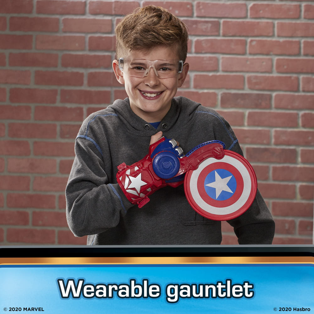 Marvel Nerf Power Moves Captain America shield design for immersive pretend play.
