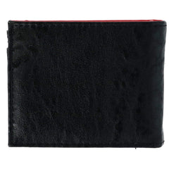 Marvel Press Deadpool wallet open with cards visible, slim card slots for everyday use.
