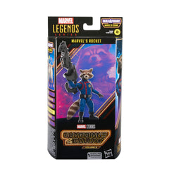 Marvel's Rocket action figure detail highlights realistic deco for collectors.