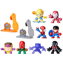 Marvel Stunt Squad figures front view for imaginative play.