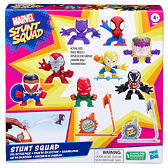 Launchers in action setup for launch-and-crash play with Marvel Stunt Squad.