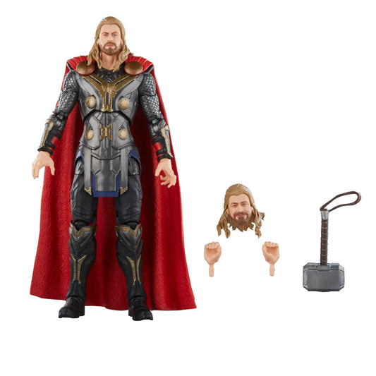 Marvel Legends Thor Dark World 6-inch figure front view highlights movie-inspired deco for display.