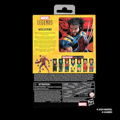 Marvel Wolverine figure, display-ready scale, pairs with other Legends figures.