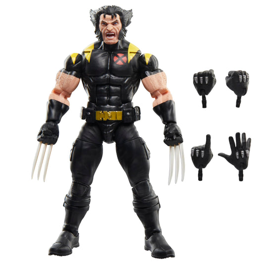 Marvel Wolverine figure, front view, ideal for display in a superhero collection.