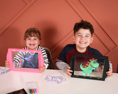Marvin's Magic Glow Art fluorescent pens with four neon colors for tracing.