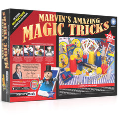 Marvin's Magic box contents arranged for showtime demonstrations and family fun