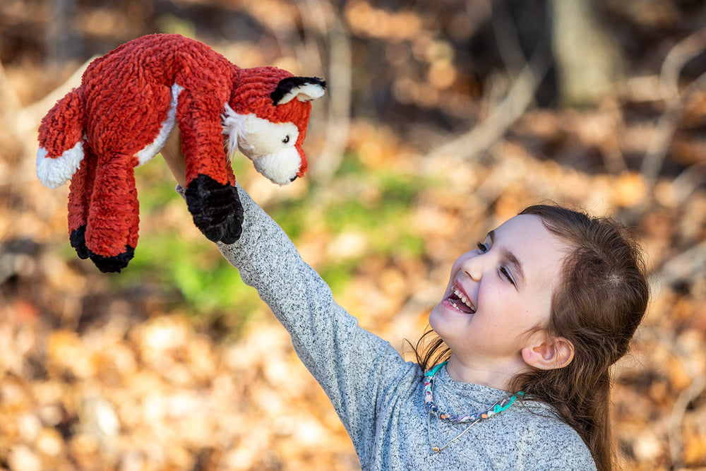 Mary Meyer Cozy Toes Fox floppy body inviting poseable play scenarios.