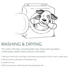 Mary Meyer Cozy Toes Fox machine washable design for easy care.
