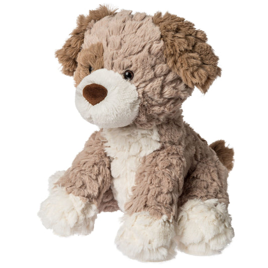 Mary Meyer Frisky Putty Puppy with soft fabric for cozy cuddles.