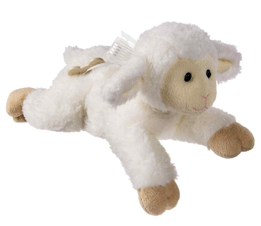 Mary Meyer Melody Wind Up Lamb wind-up close-up shows ultra-soft fabric for gentle cuddling.
