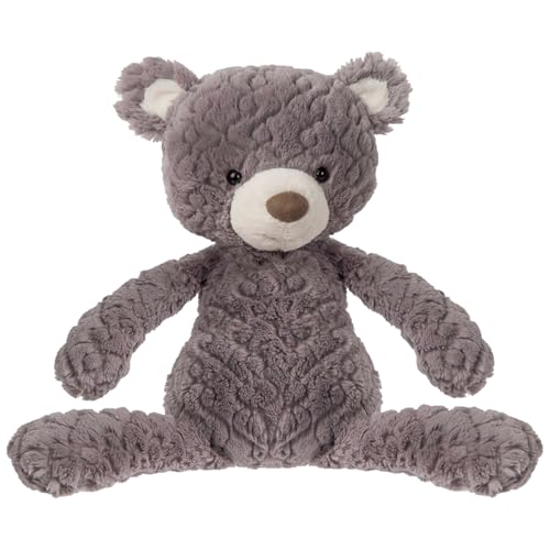 Close-up of Mary Meyer Putty Bear small grey fabric texture for comforting snuggles