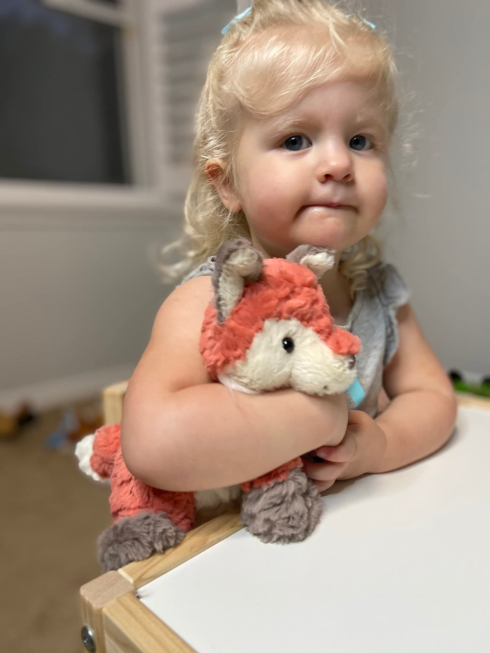 Mary Meyer Putty Fox machine washable for easy care.