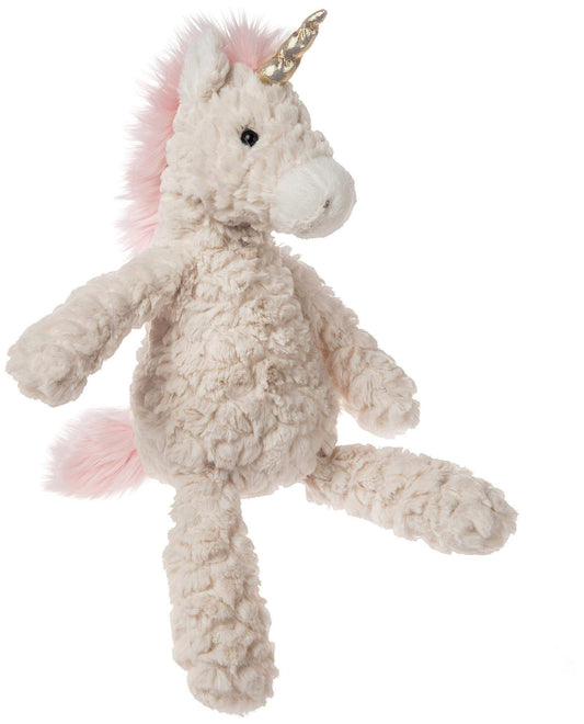 Mary Meyer Putty Unicorn face close-up showing creamy textured fabric