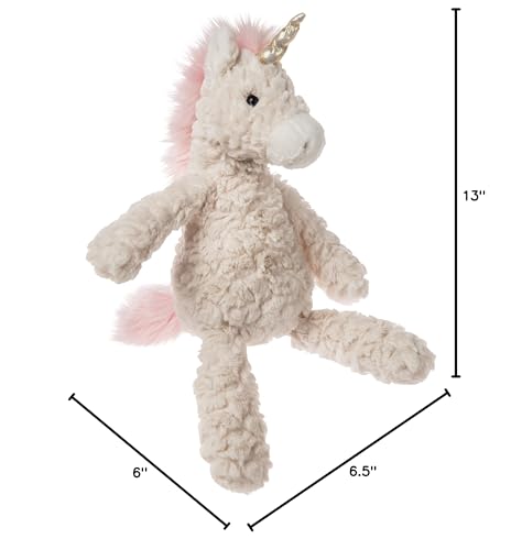 Mary Meyer Putty Unicorn weighted bum and feet for cuddly feel