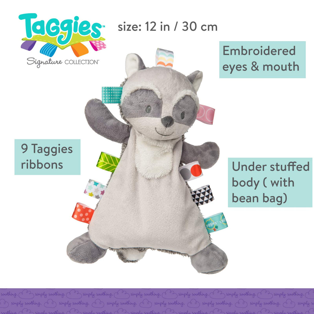 Mary Meyer Taggies Harley Raccoon Lovey full body photo 12 inch comforting companion.