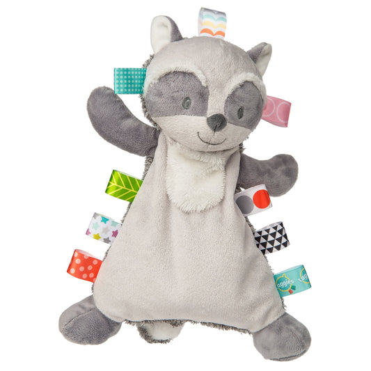 Mary Meyer Taggies Harley Raccoon Lovey head close-up showing soft plush and soothing design.