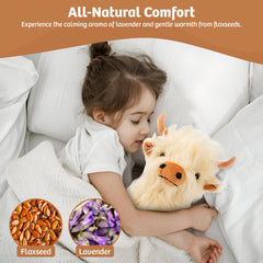 Marysun Highland Cow plush soft fluffy material for comforting hugs.