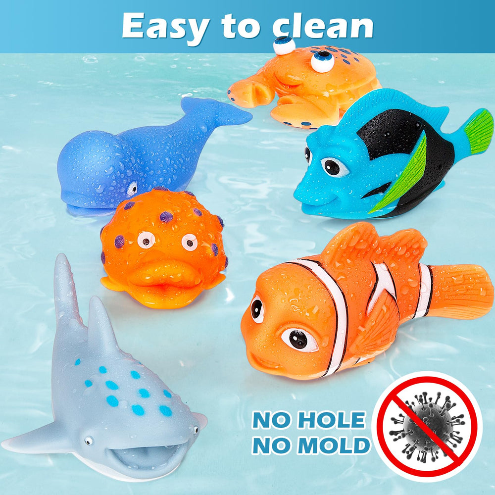 Masagotti no-hole bath toy dolphin easy for tiny hands to grip
