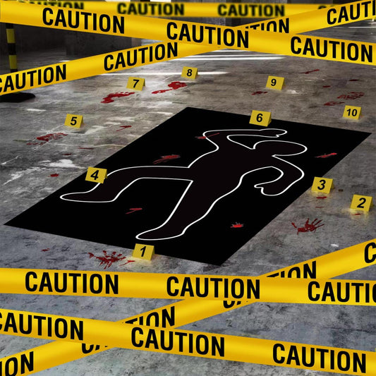 MASHAN body silhouette for immersive crime-scene setup at parties