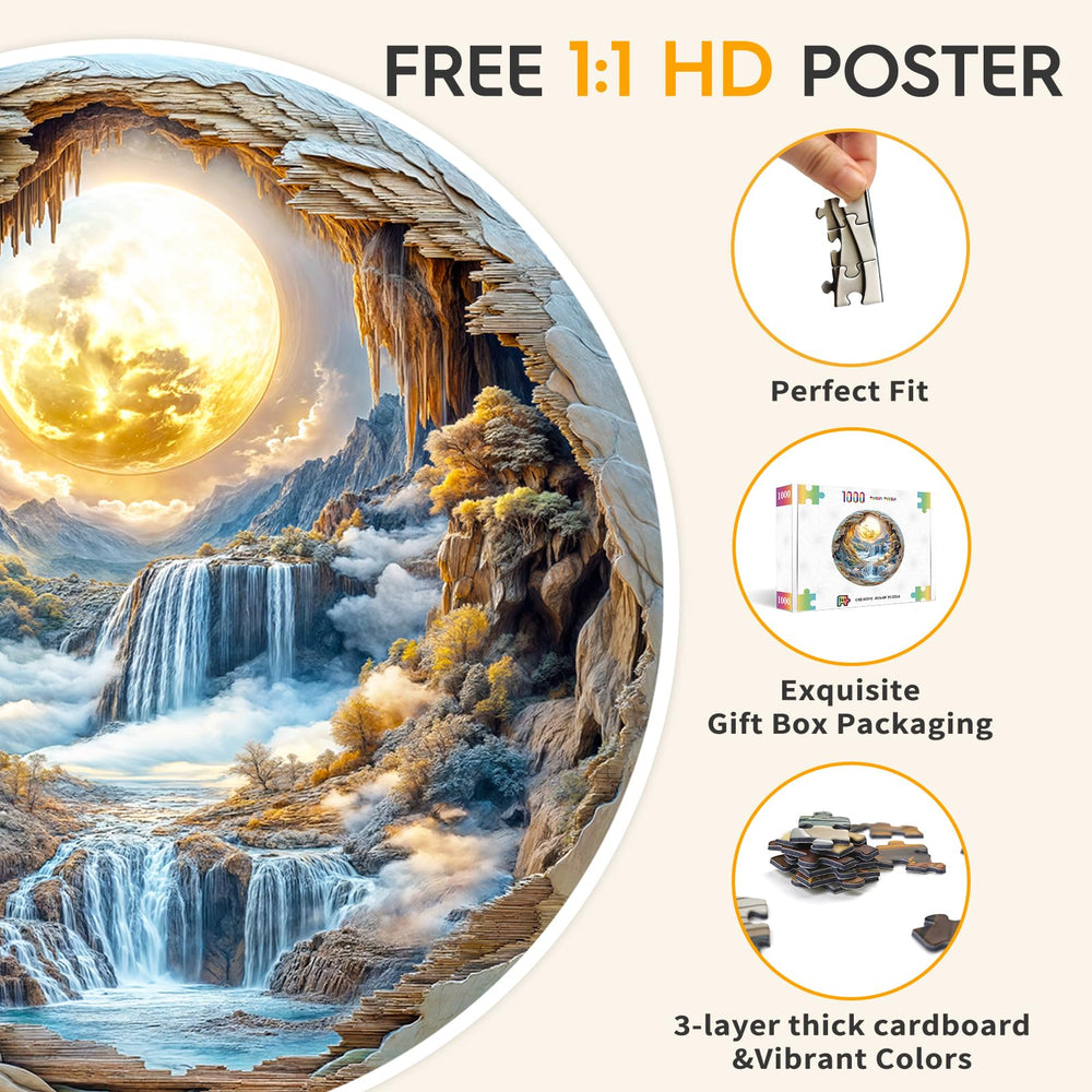 Masseruon wall display ready finish puzzle for warm home decor