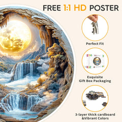 Masseruon wall display ready finish puzzle for warm home decor