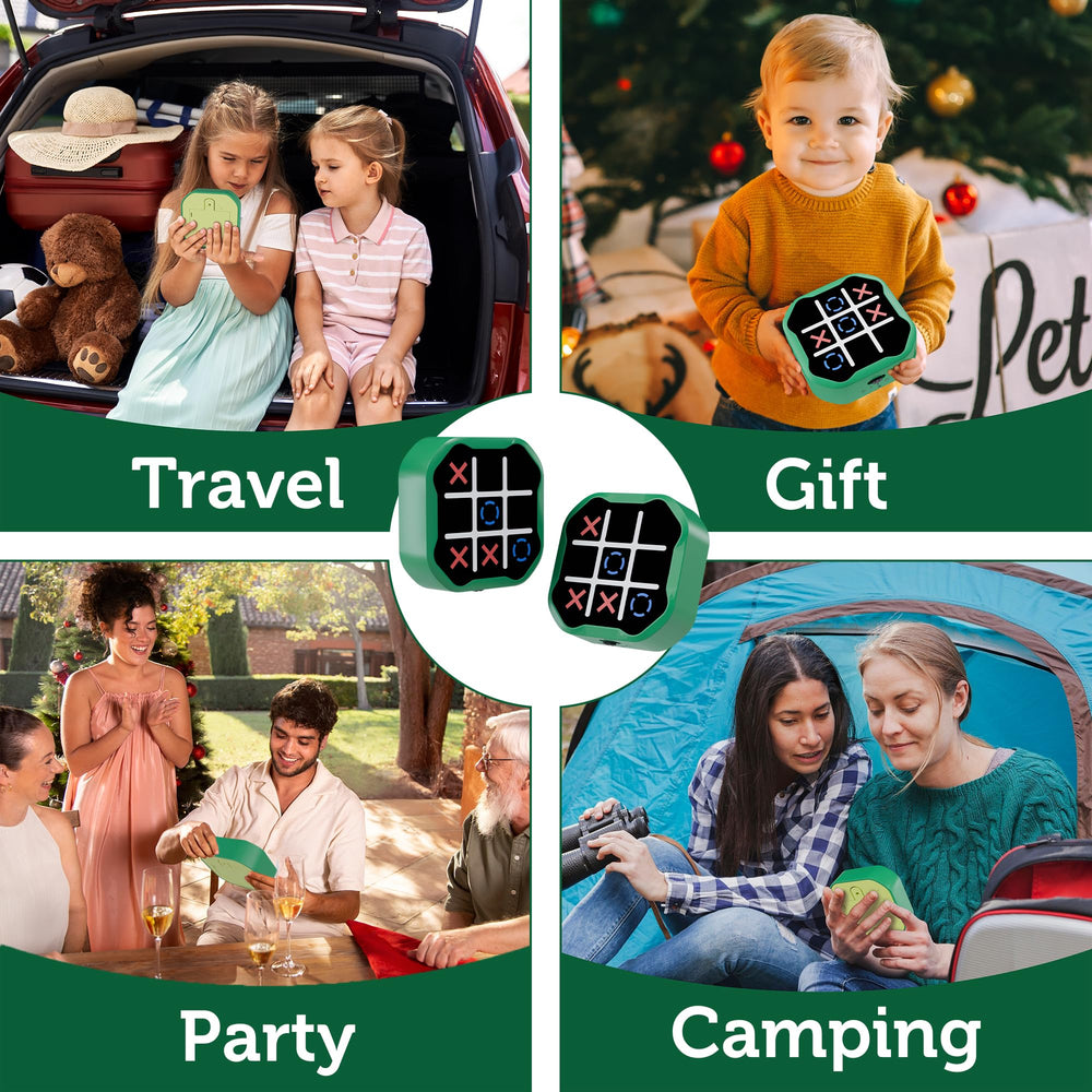 MASSRT portable handheld tic-tac-toe fits bags for travel and learning.