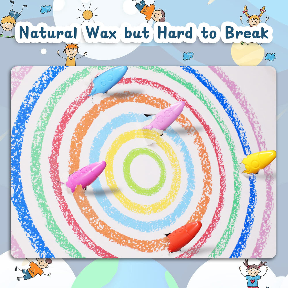 Washable MASSRT crayons are easy to clean after color time