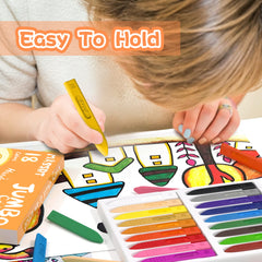 MASSRT Washable crayons rinse clean, less mess during art sessions.